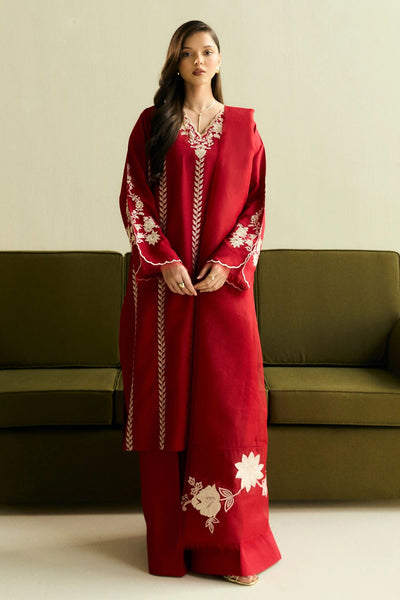 Dhanak 3 Piece Embroidered Dress - 405