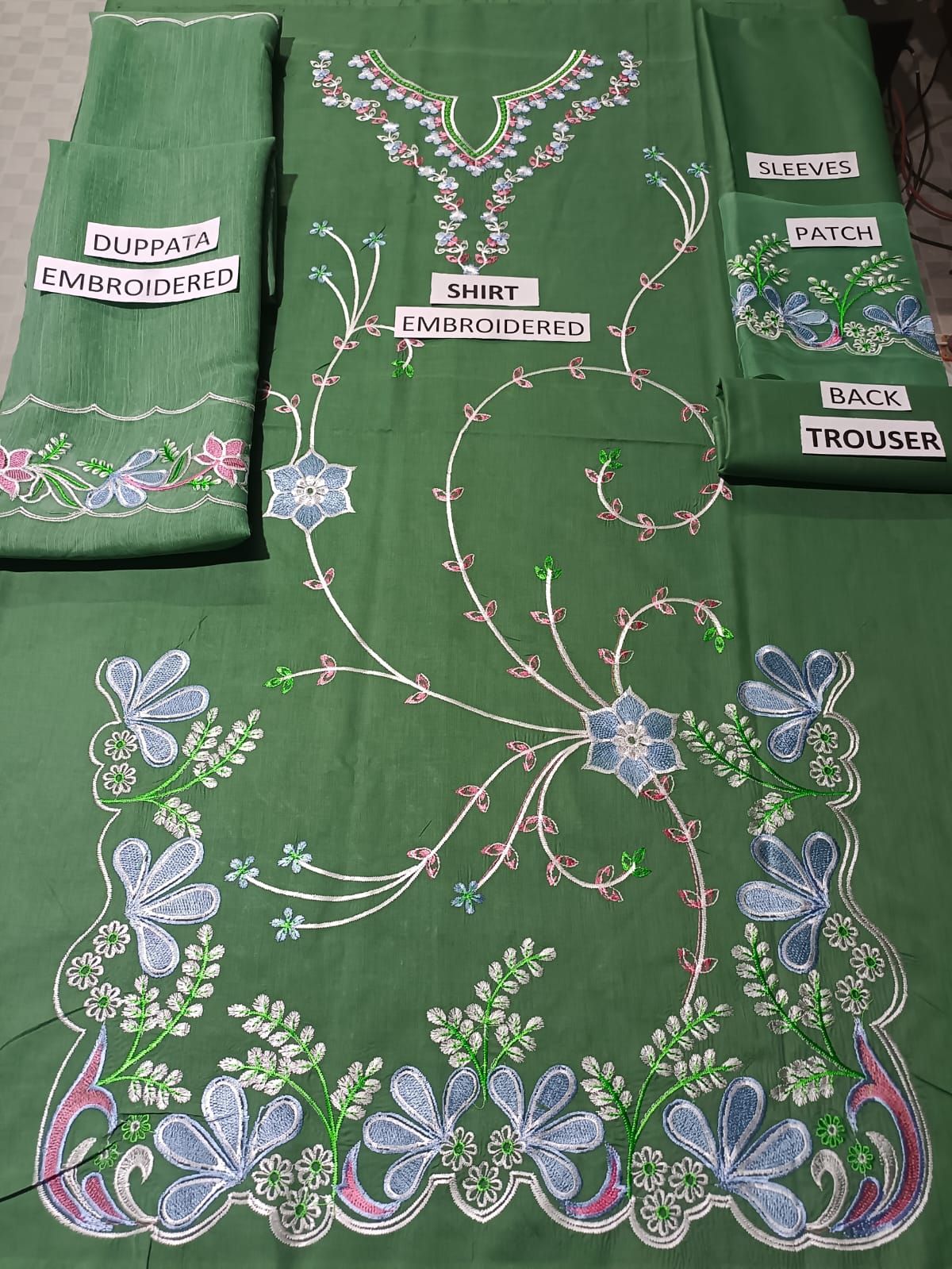 Lawn Unstitched 3 Piece Embroidered Dress - 356