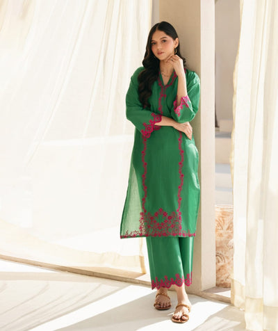 Lawn 2 Piece Embroidered Dress - 348