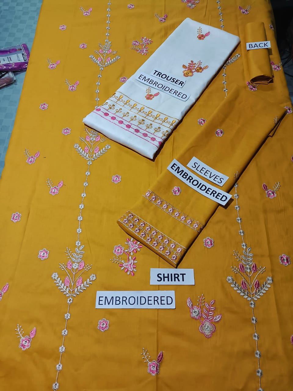 Lawn Unstitched 2 Piece Embroidered Dress - 363
