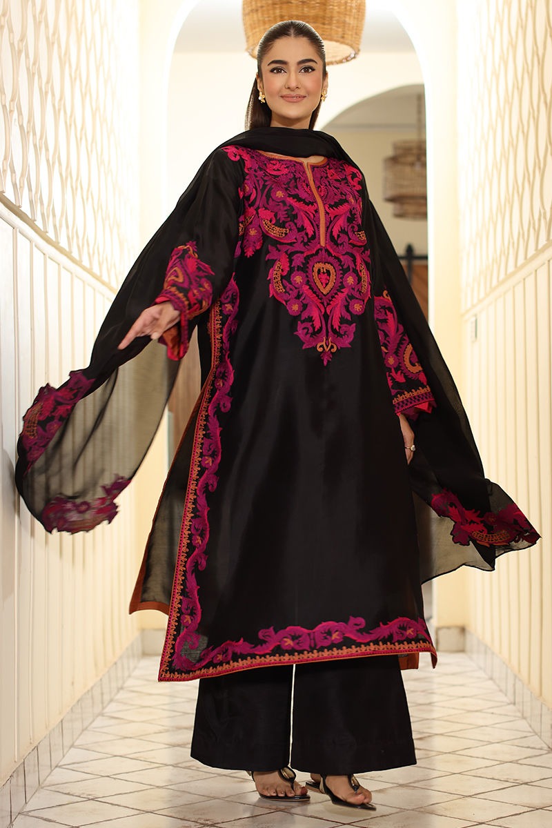 Summer Unstitched 3 Piece Embroidered Lawn Dress With Chiffon Dupatta –