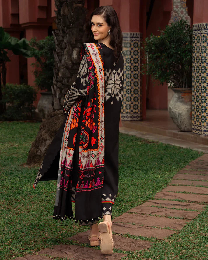 Winter 3PC Karandi Digital Print Dress - 442