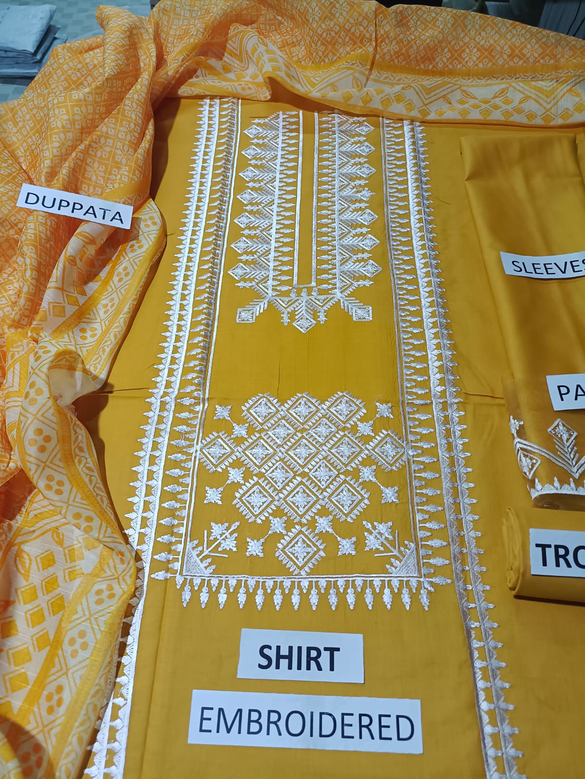 Lawn Unstitched 3 Piece Embroidered Dress - 355