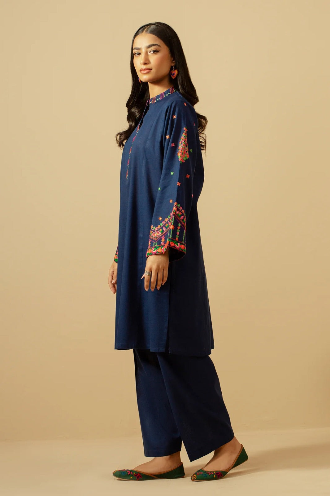 Summer Unstitched 2PCs Embroidered Lawn Dress- 319