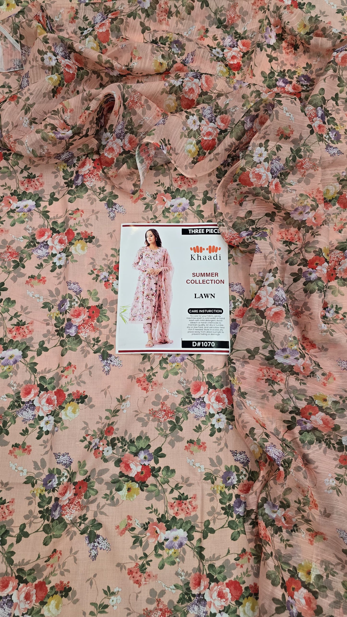 Lawn Unstitched 3 Piece Printed Dress - 341
