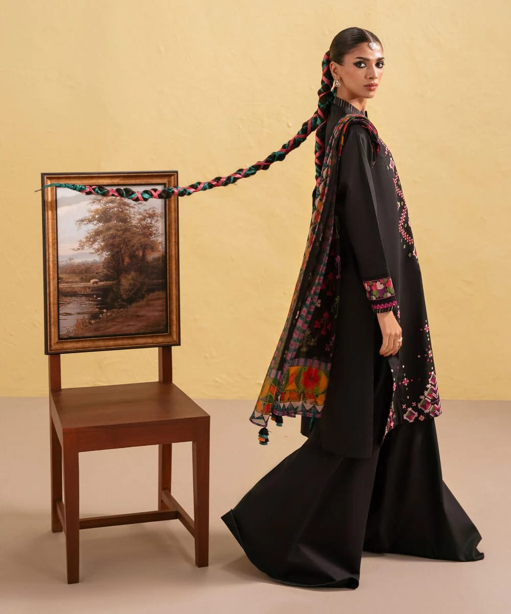 Dhanak 3 Piece Embroidered Dress - 408