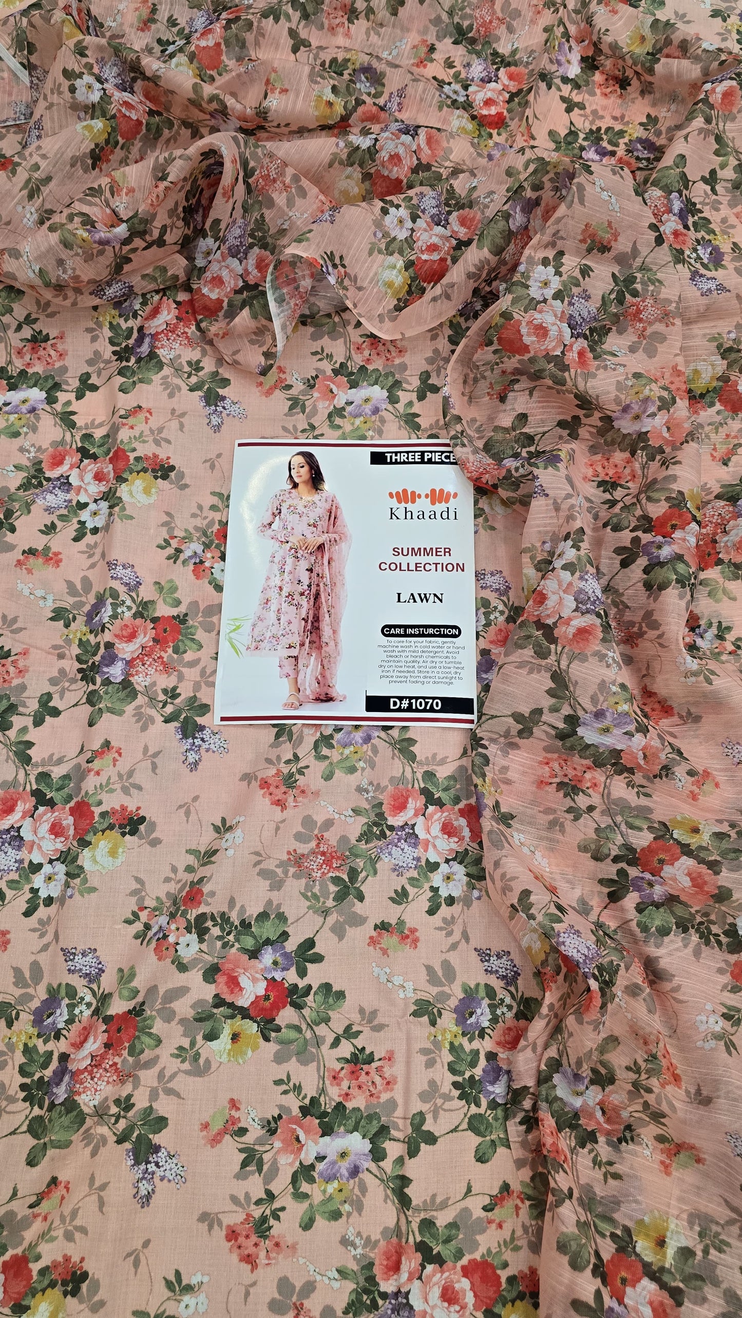 Lawn Unstitched 3 Piece Printed Dress - 341