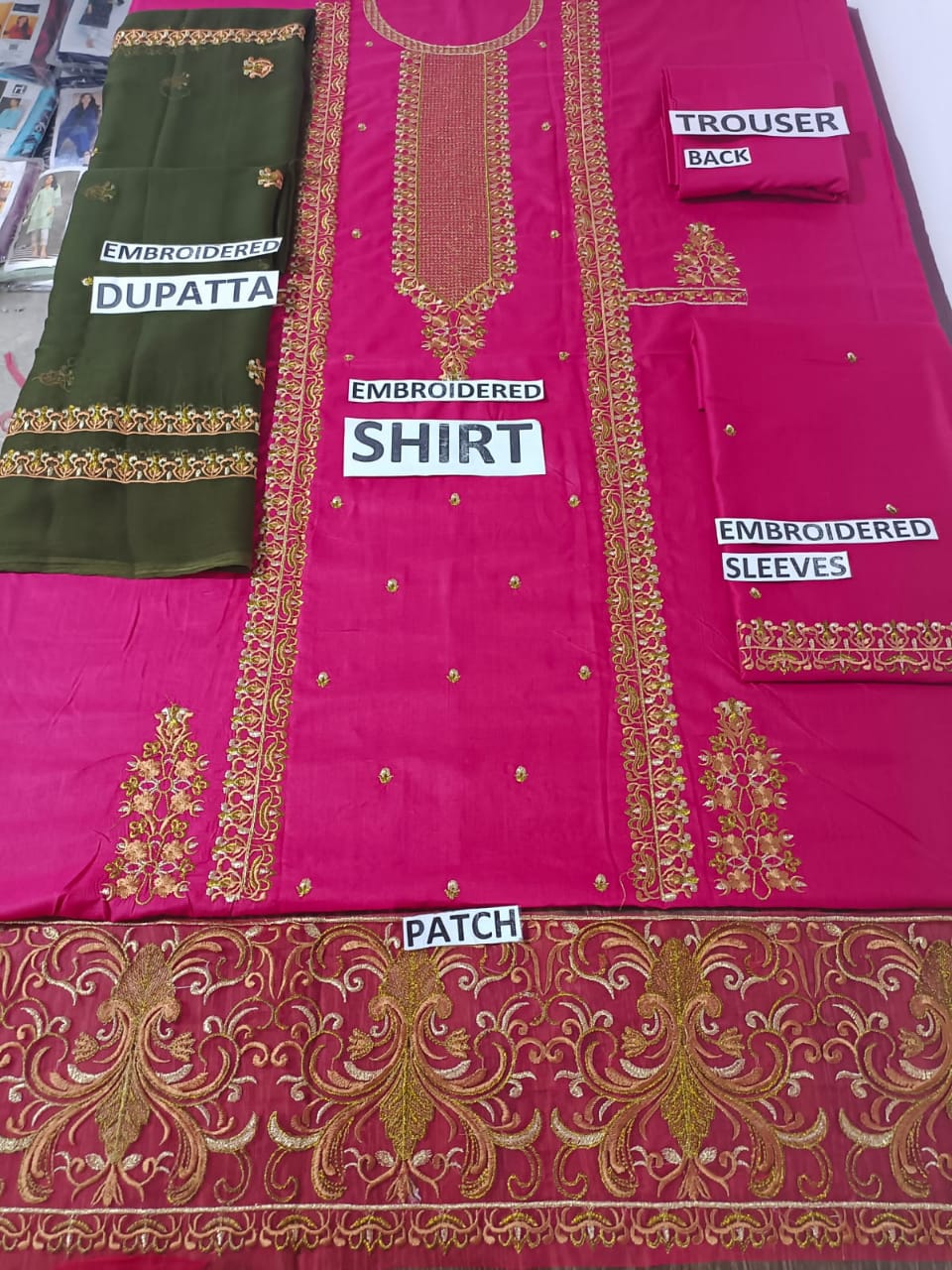 Lawn Unstitched 3 Piece Embroidered Dress -154