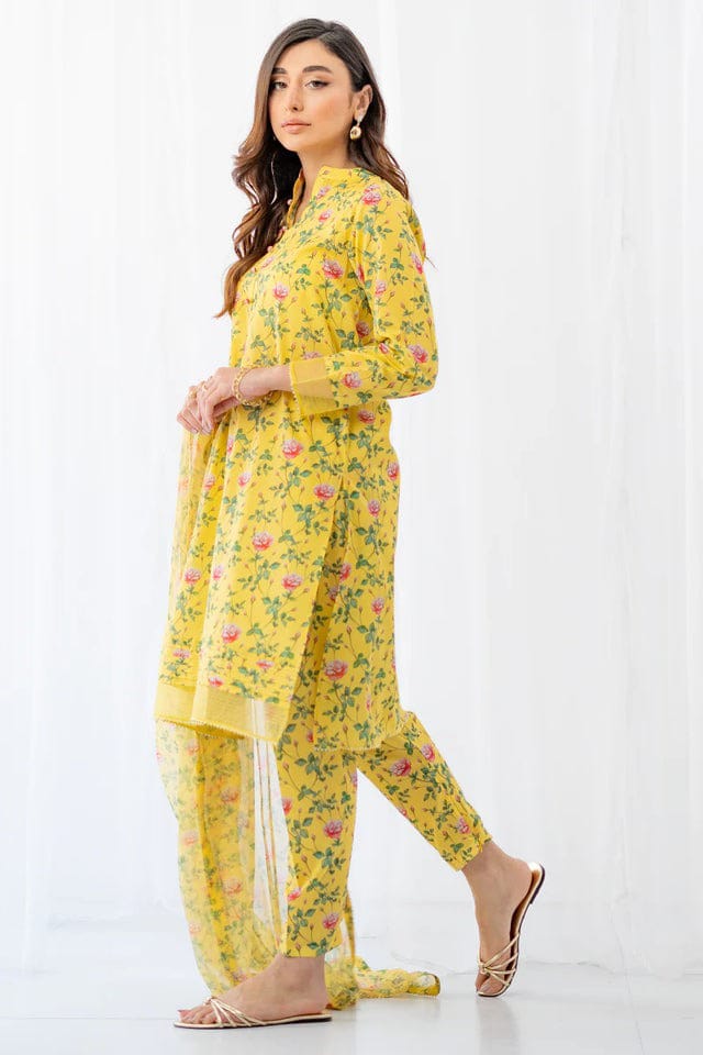 Lawn Unstitched 3 Piece Printed Dress - 337