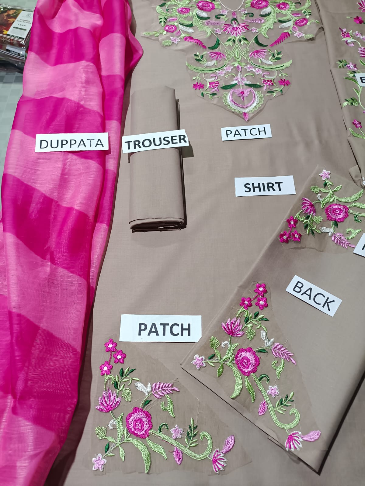 Lawn 3 Piece Embroidered Dress - 371