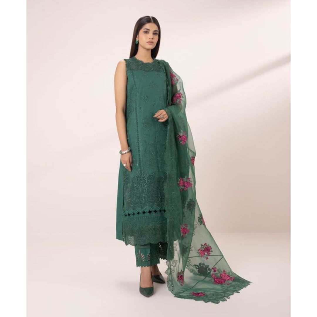 Lawn Unstitched 3 Piece Embroidered Dress -176