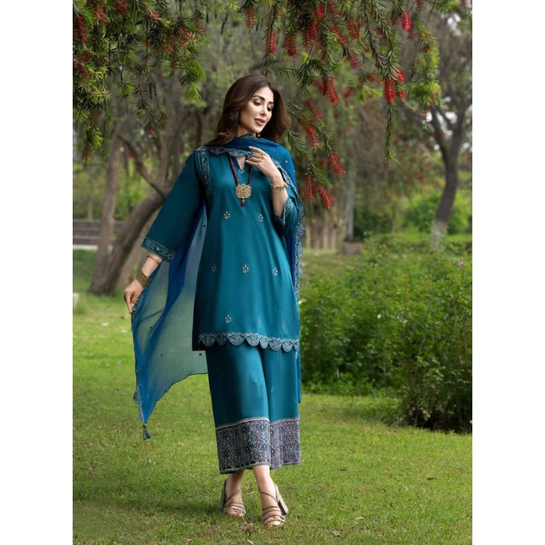 Lawn Unstitched 3 Piece Embroidered Dress -177