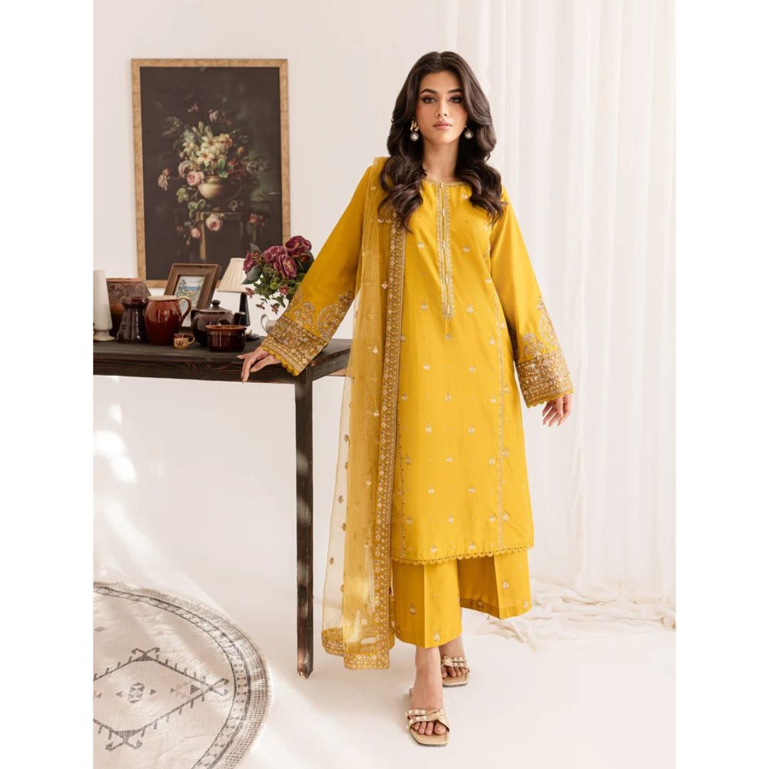 Lawn Unstitched 3 Piece Embroidered Dress -180