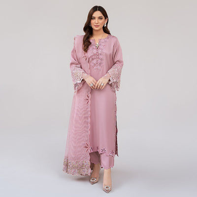 Lawn 3 Piece Embroidered Dress - 69