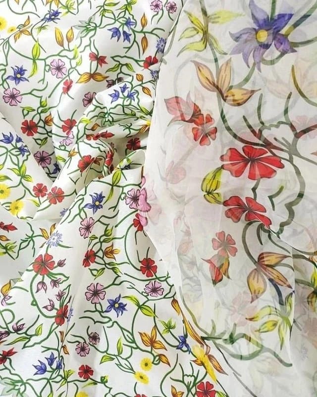 Satin Silk 3 Piece Printed Dress - 79