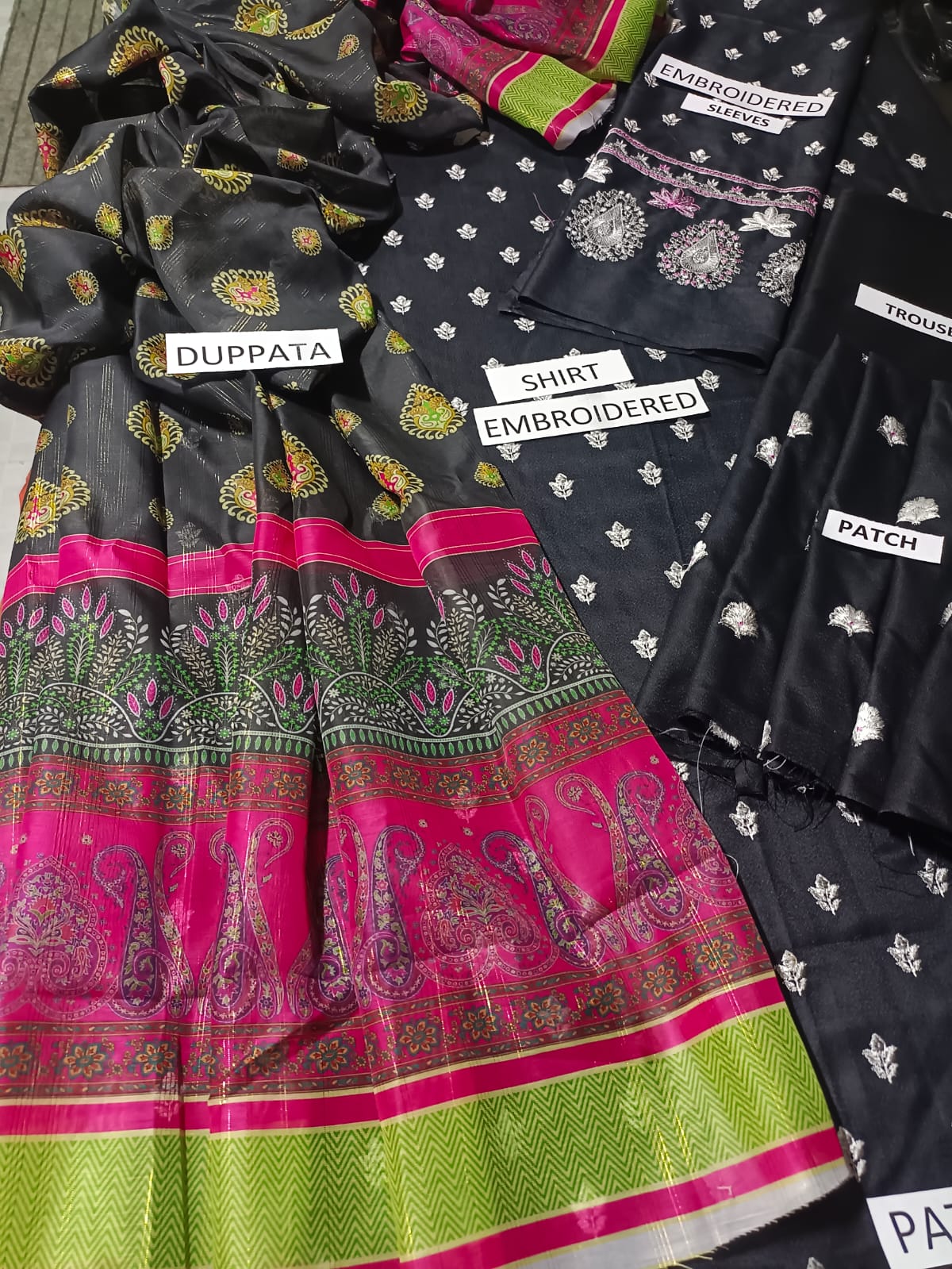 Dhanak 3 Piece Embroidered Dress - 267