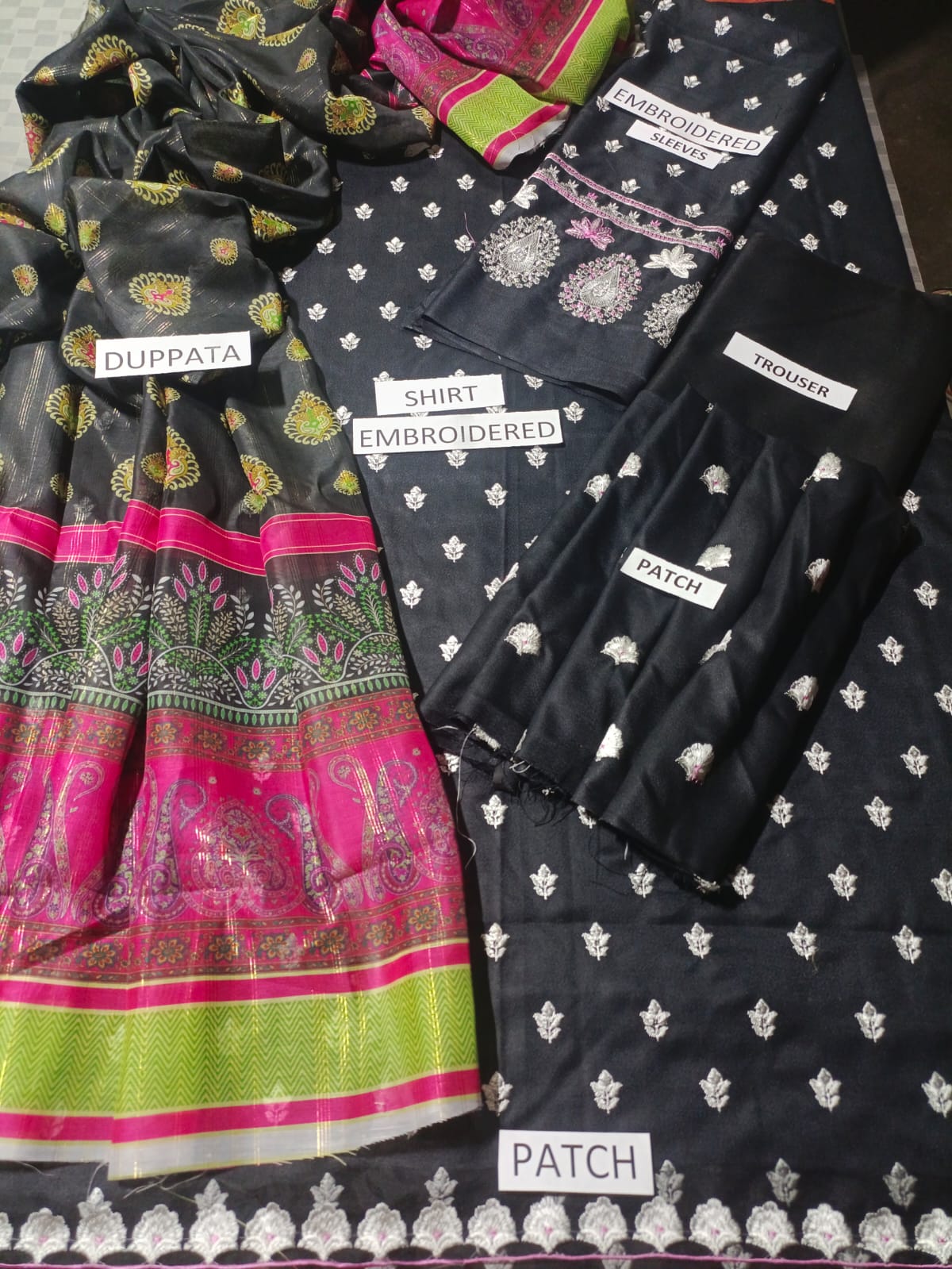 Dhanak 3 Piece Embroidered Dress - 267