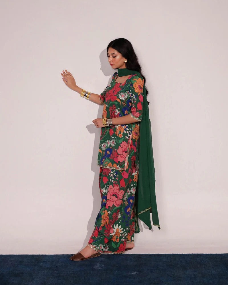 Karandi 3 Piece Printed Dress - 293