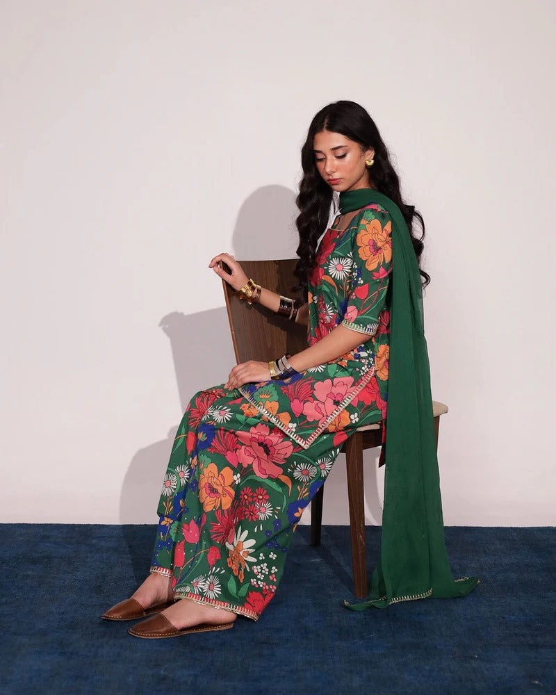 Karandi 3 Piece Printed Dress - 293