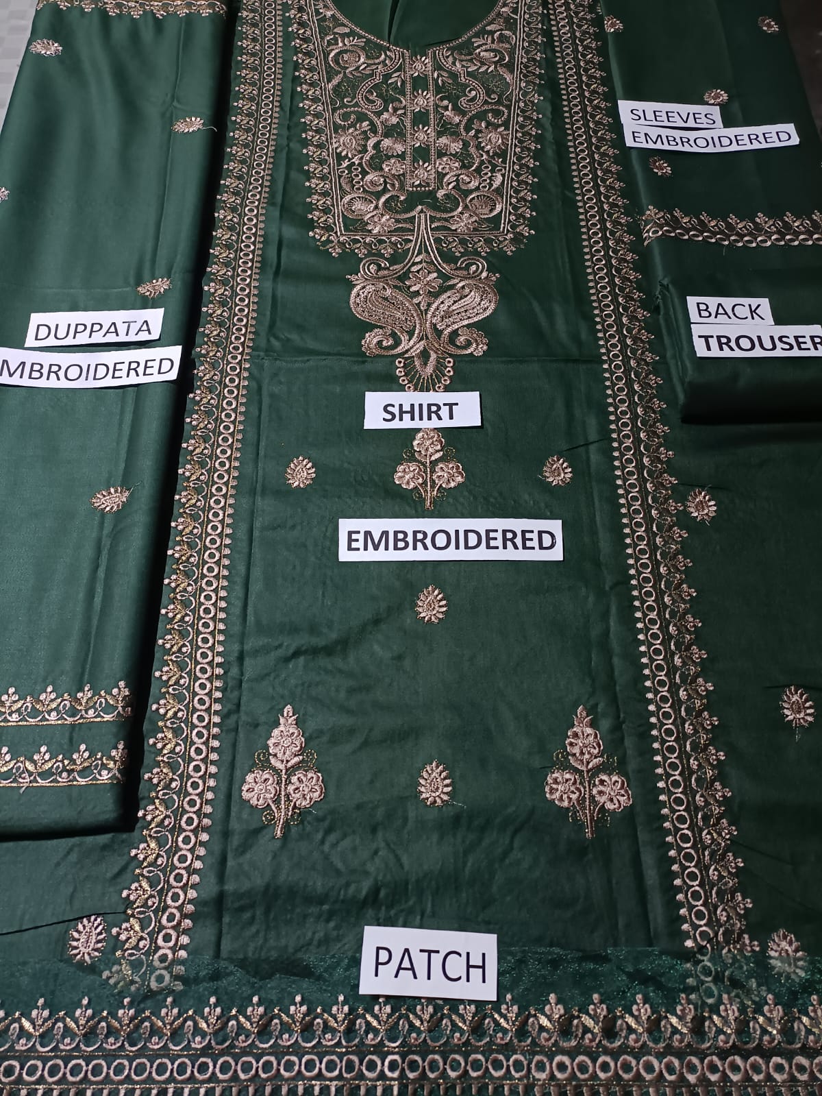 Dhanak 3 Piece Embroidered Dress -219