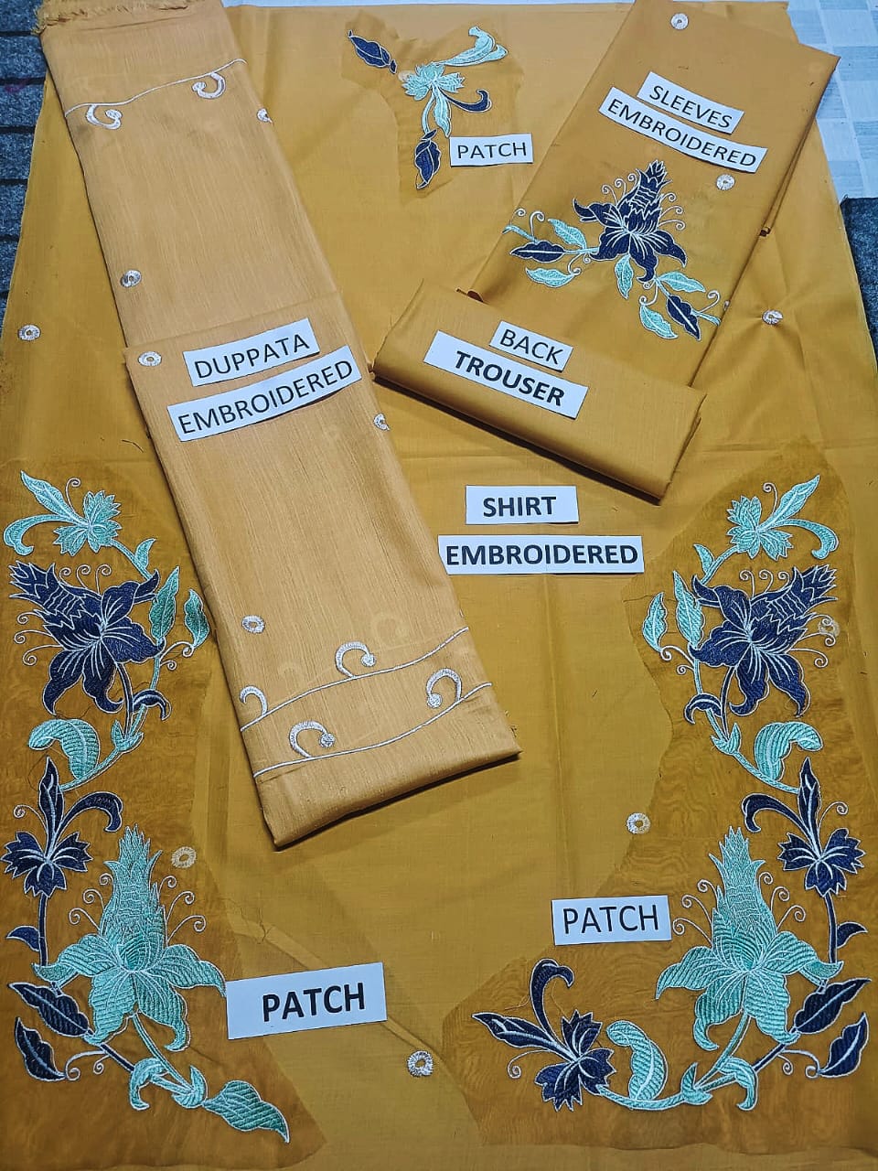 Lawn Unstitched 3 Piece Embroidered Dress -187