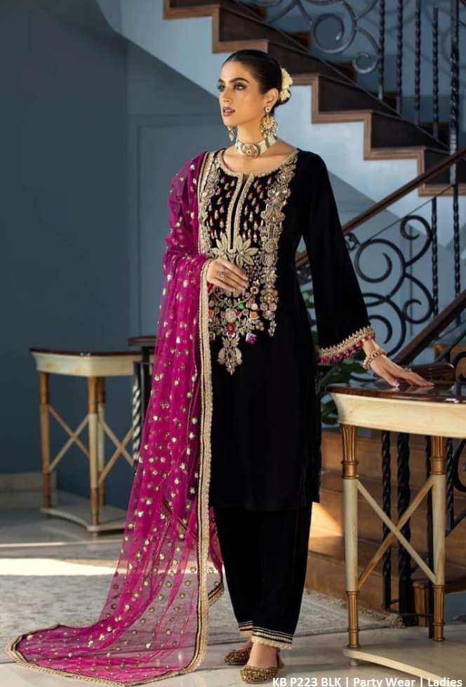 Lawn Unstitched 3 Piece Embroidered Dress - 351