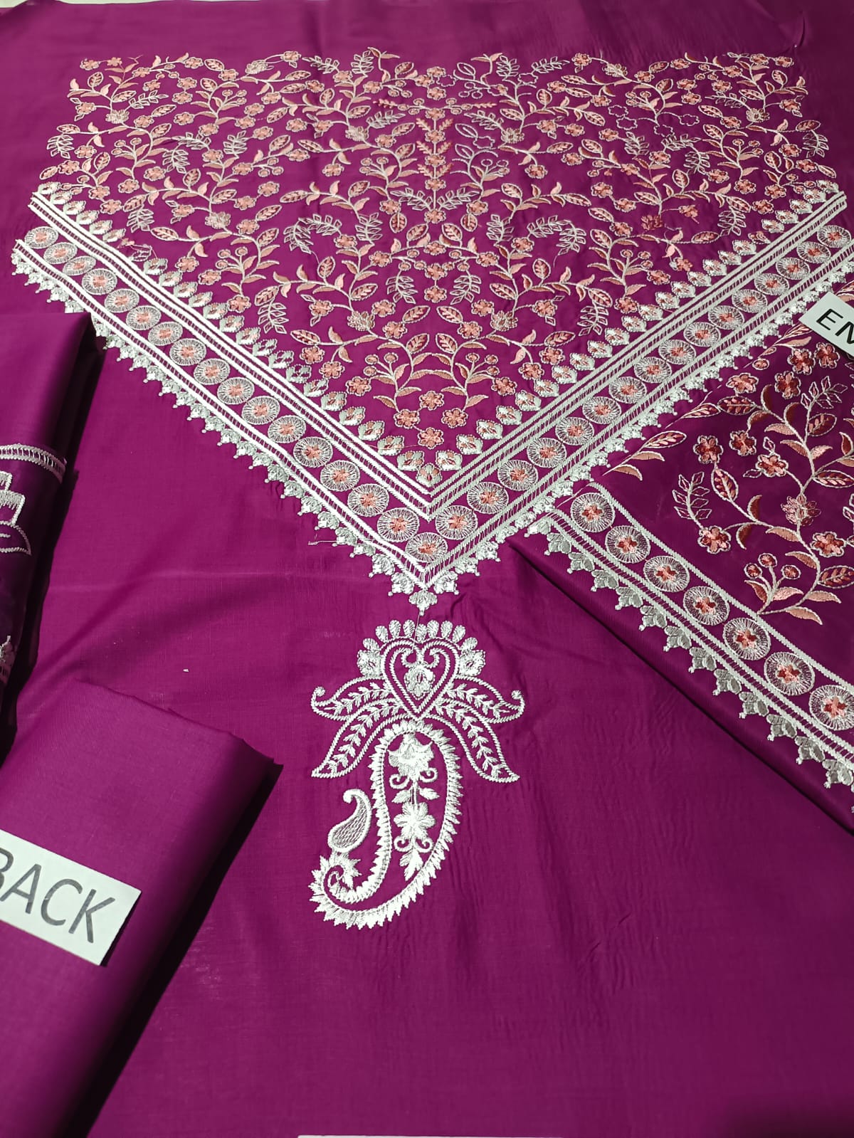 Lawn Unstitched 2 Piece Embroidered Dress - 370