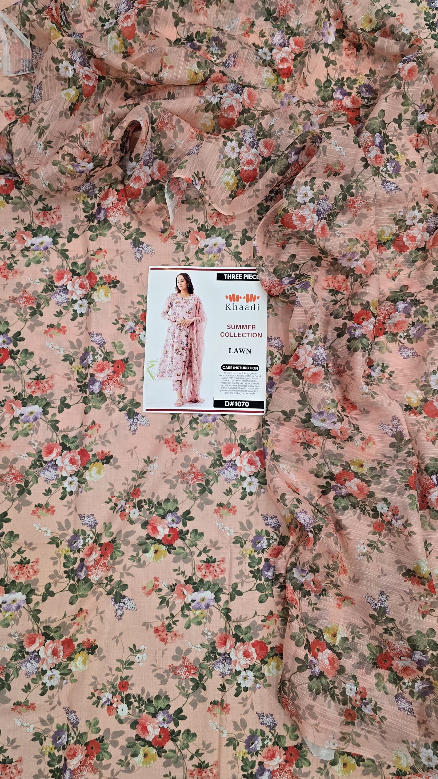 Lawn Unstitched 3 Piece Printed Dress - 341