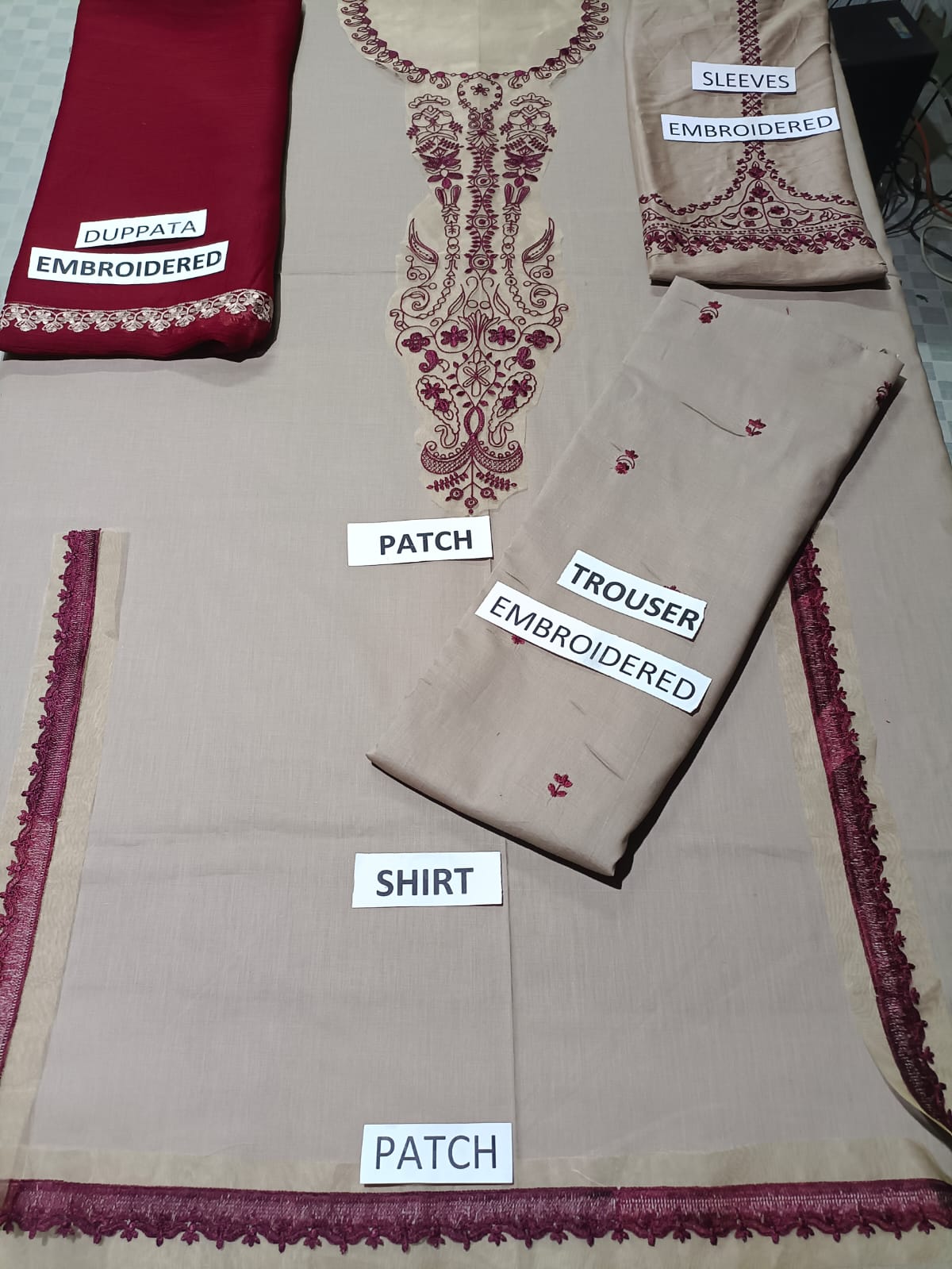 Lawn Unstitched 3 Piece Embroidered Dress - 344