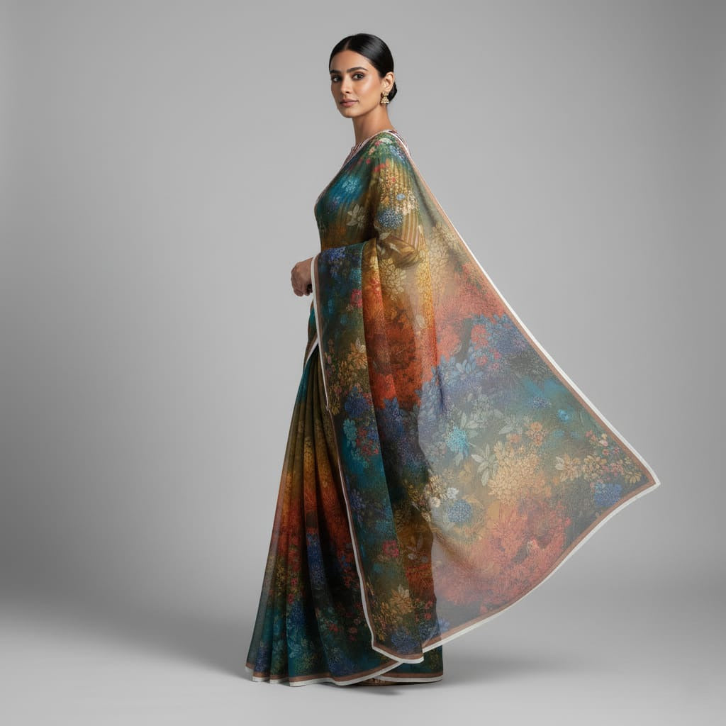 Chiffon Printed Saari - 400