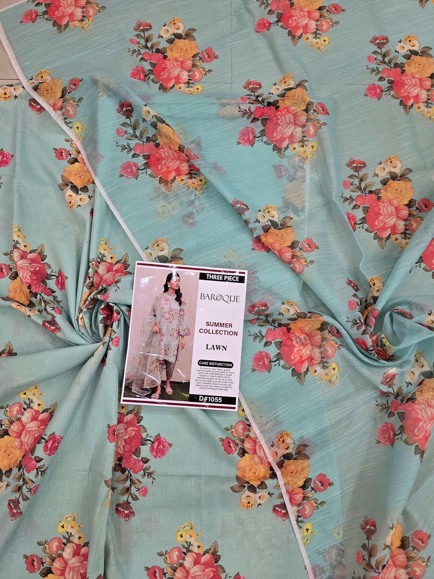 Lawn Unstitched 3 Piece Printed Dress - 336