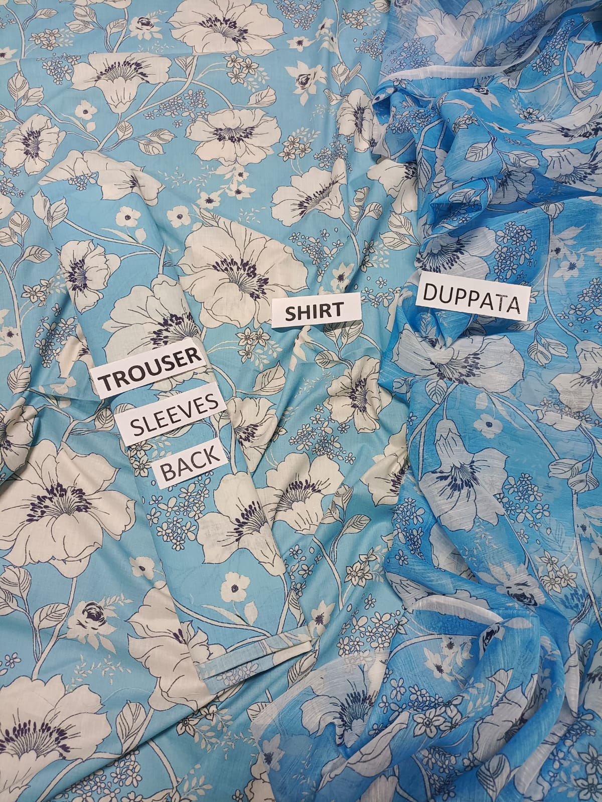 Lawn Unstitched 3 Piece Printed Dress - 322