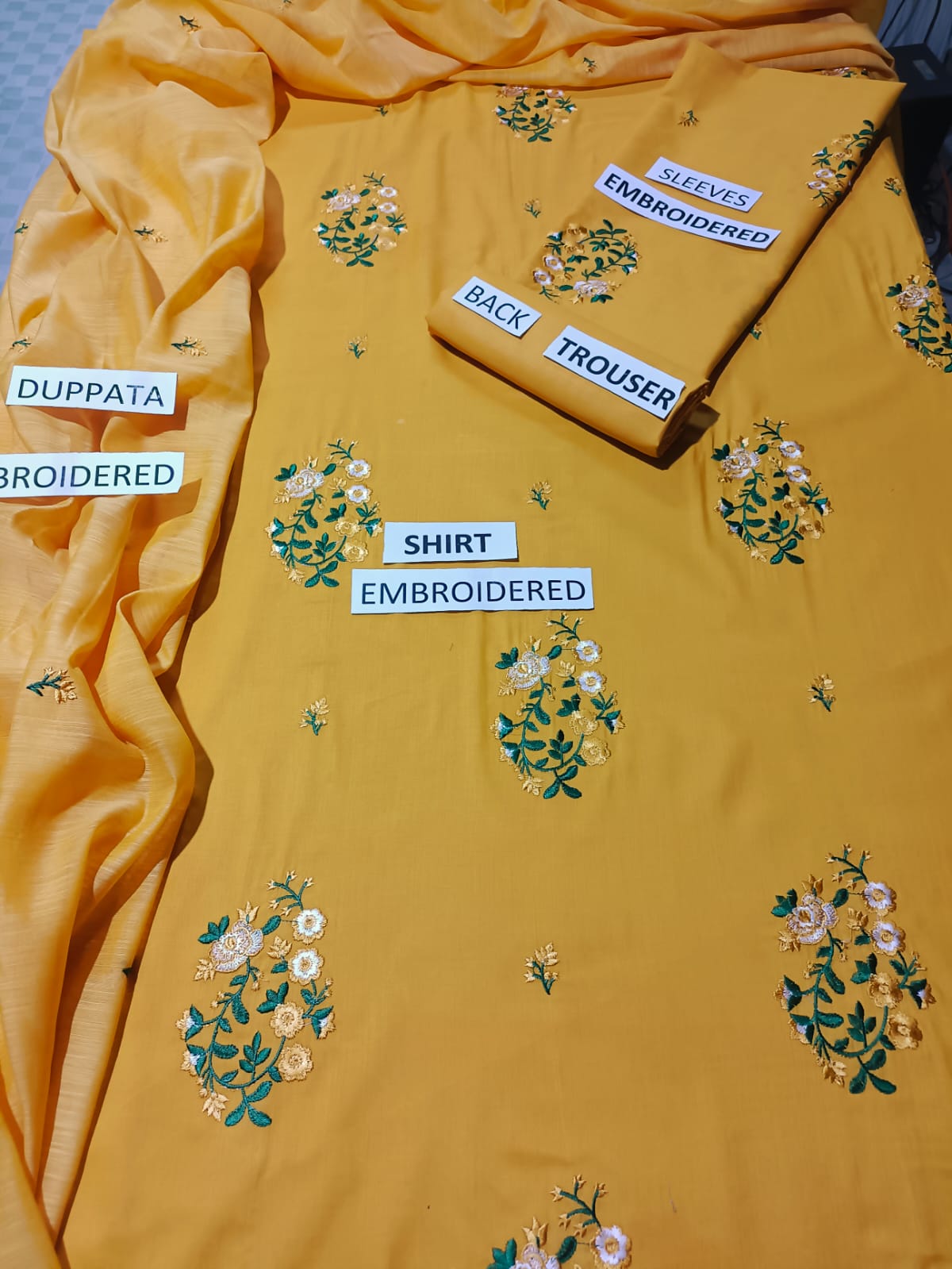 Lawn Unstitched 3 Piece Embroidered Dress - 364
