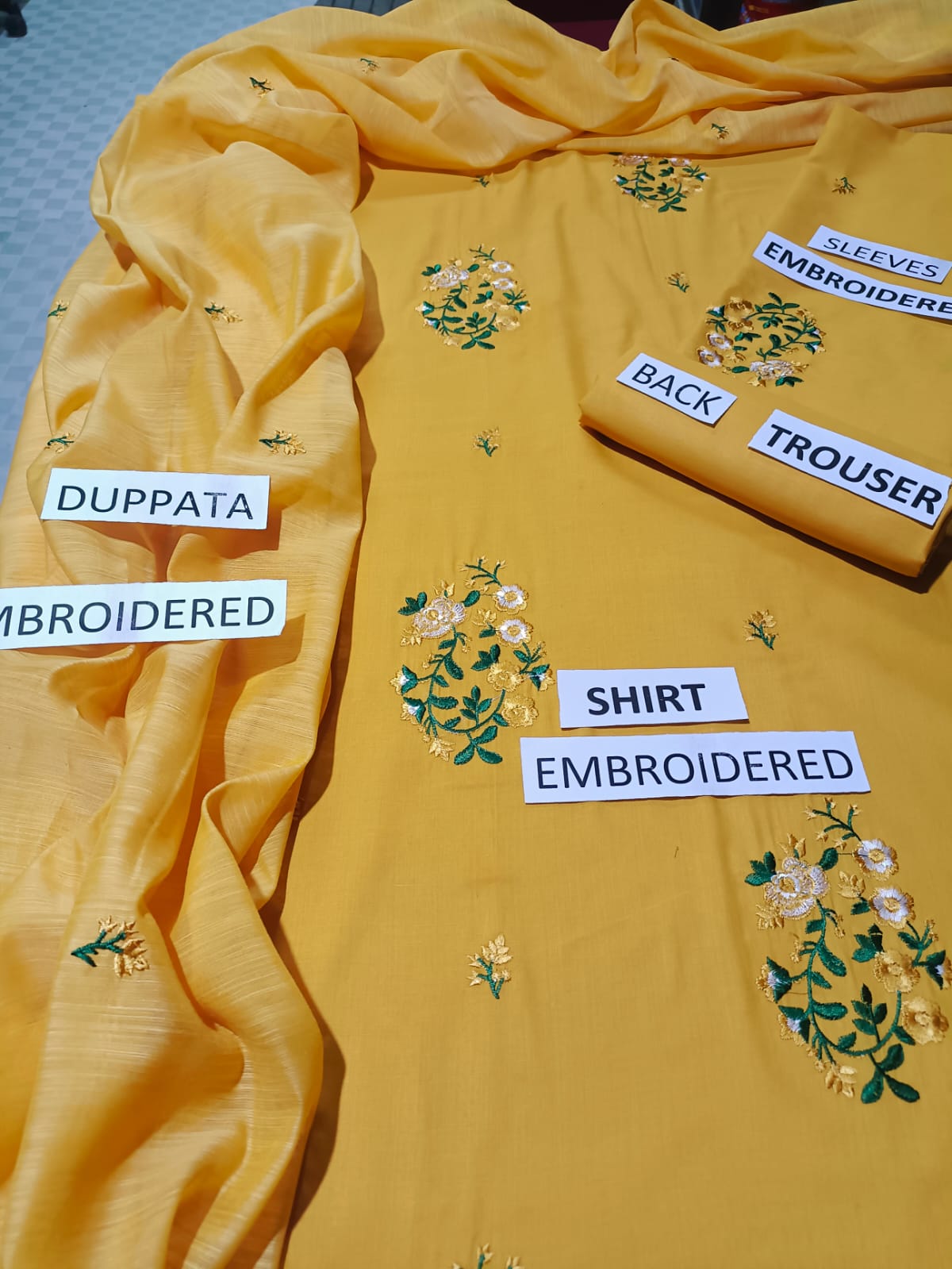 Lawn Unstitched 3 Piece Embroidered Dress - 364