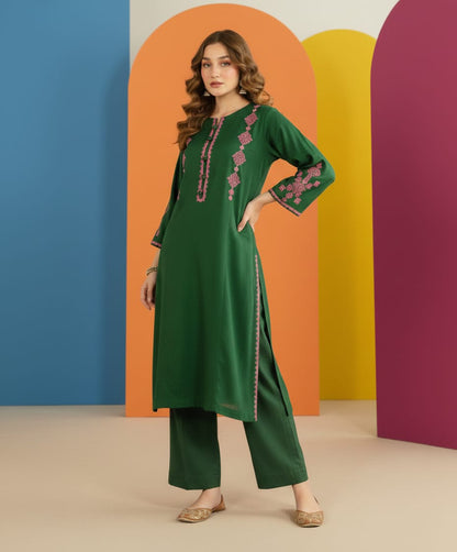 Dhanak 2pc Winter Embroidered Dress - 443