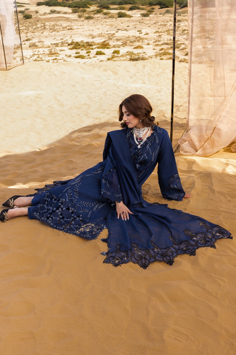 Summer Unstitched 3PCs Embroidered Lawn Dress   - 498