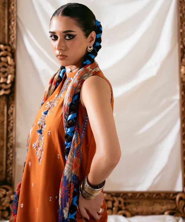 Dhanak 3 Piece Embroidered Dress - 394