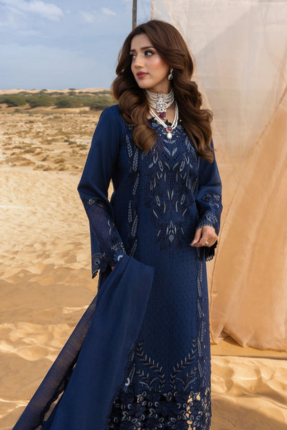 Summer Unstitched 3PCs Embroidered Lawn Dress   - 498