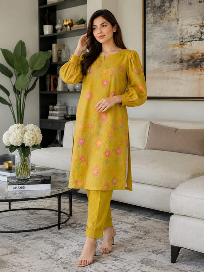 Summer Unstitched 2PCs Embroidered Lawn Dress  - 388