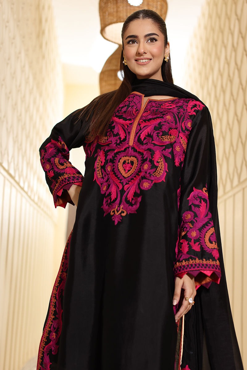 Summer Unstitched 3PCs Embroidered Lawn Dress With Chiffon Dupatta - 494
