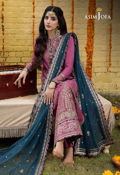 Summer Unstitched 3PCs Embroidered Lawn Dress With Chiffon Dupatta  - 452