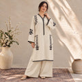 Winter Stitched Khaddar 2 Piece Embroidered Dress - TW 24