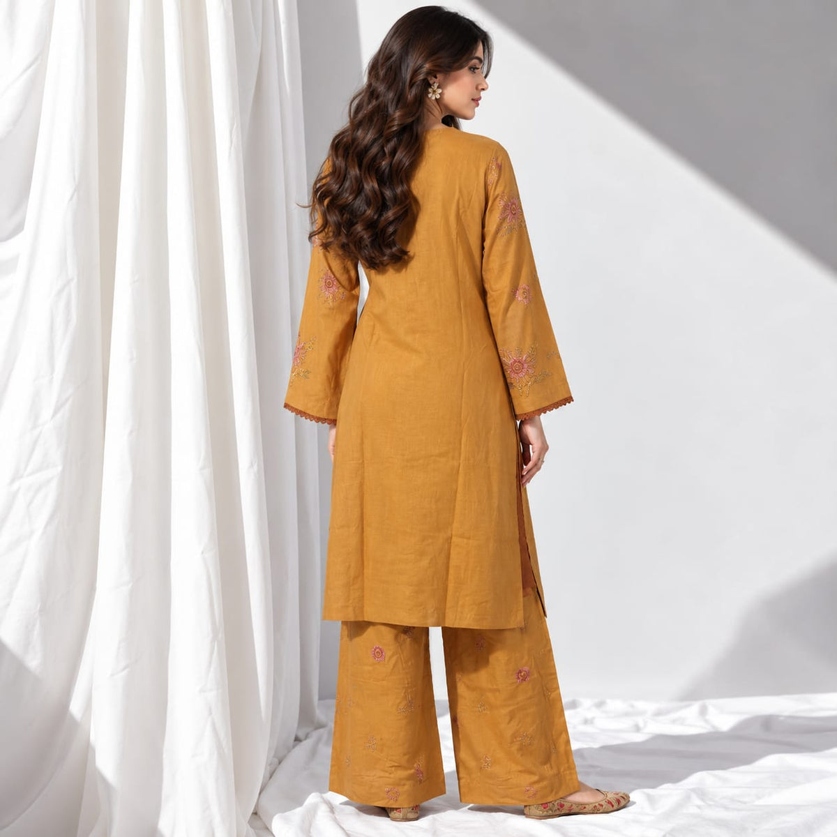 Stitched Winter Cotton 2 Piece Embroidered Dress - TW 32