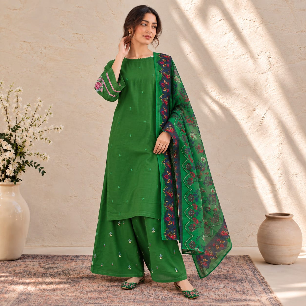 Summer Stitched 3PCs Embroidered Lawn Dress - TS 09