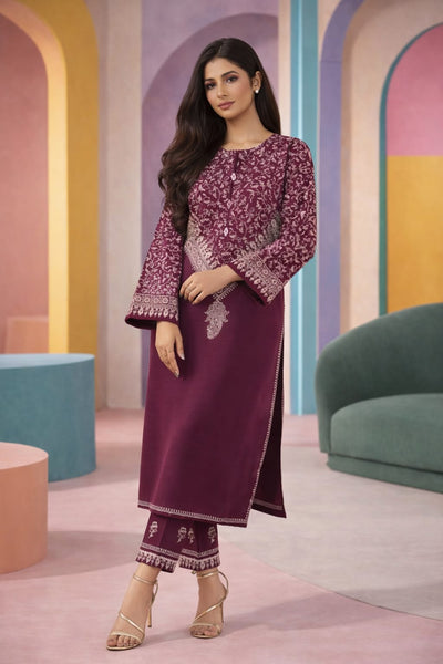 Summer Unstitched 2PCs Embroidered Lawn Dress    - 370