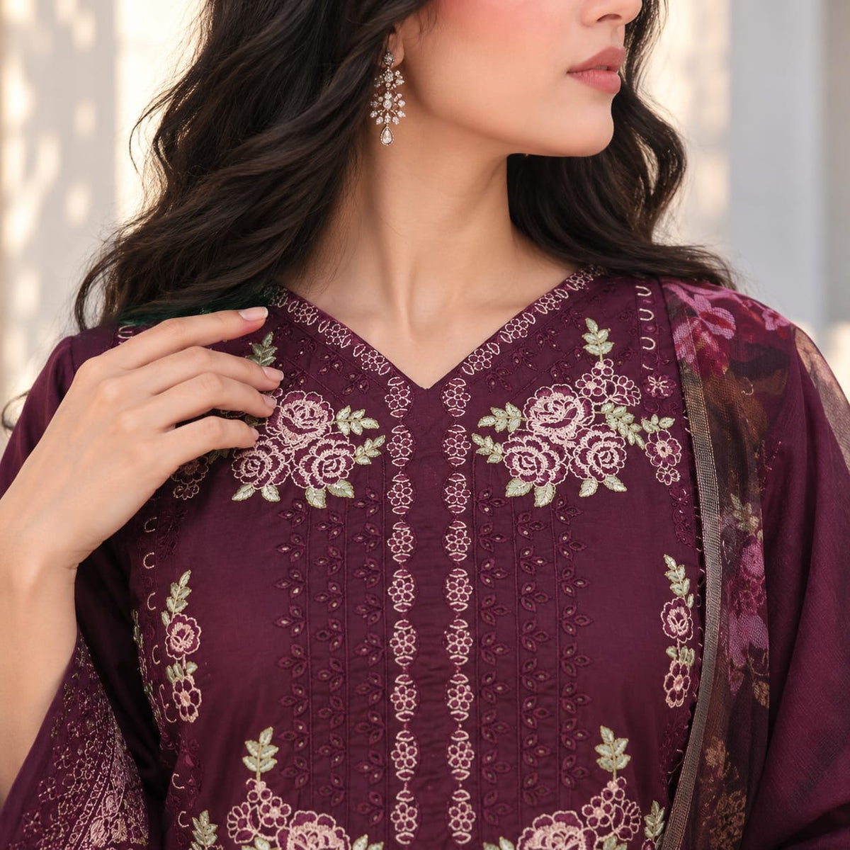 Summer Stitched 3 Piece Embroidered Lawn Dress - TS 02