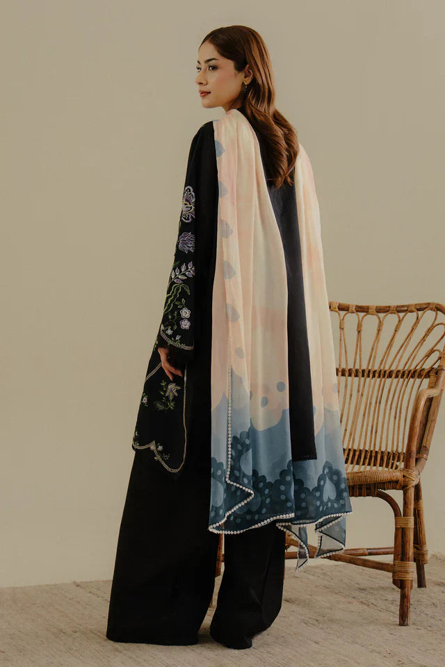 Khaddar 3 Piece Embroidered Dress - 392