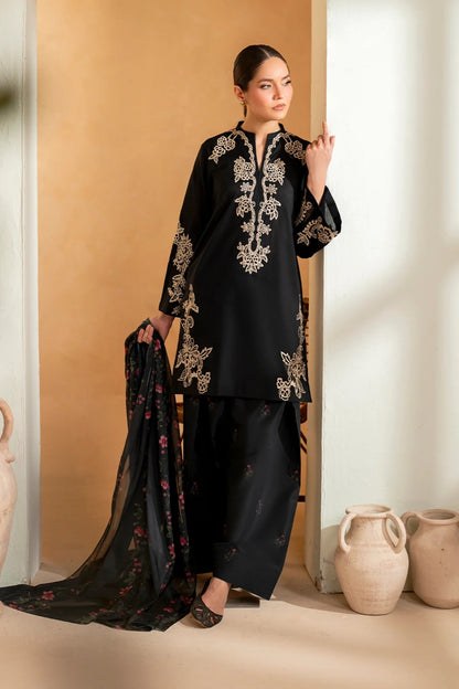 Summer Unstitched 3 Piece Embroidered Lawn Dress With Monaar Lawn Dupatta - 481