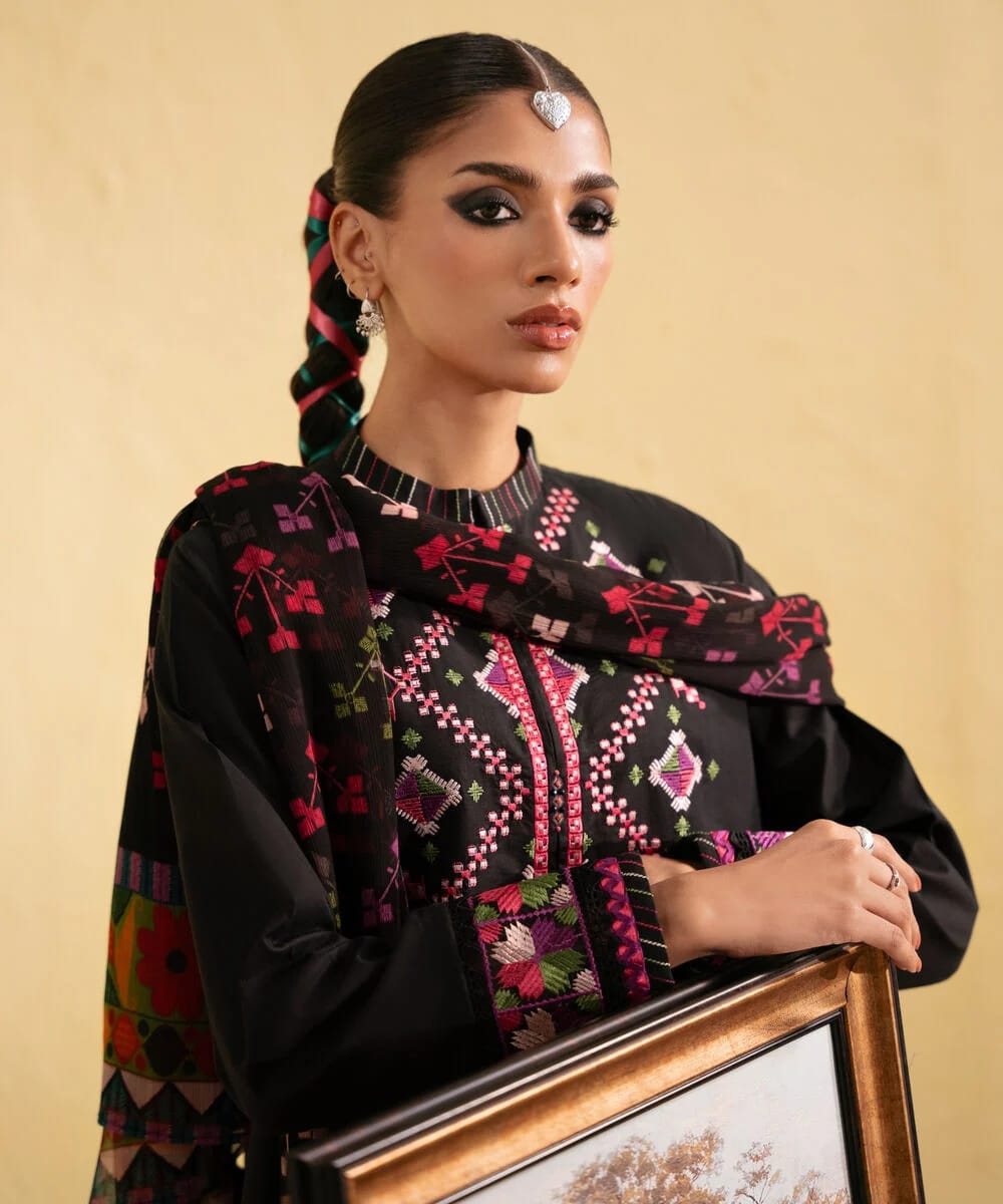 Dhanak 3 Piece Embroidered Dress - 408