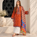 Winter Stitched 3PC Dhanak Embroidered Suit - TW 16